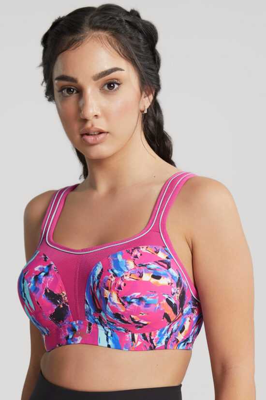 Panache Podprsenka Panache SPORT 5021 - PANPABOR/potisk orchideje / 34DD PAN1M001-ABOR