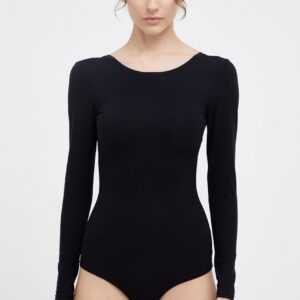 Spanx Funkční prádlo Spanx SCOOP NECK LONG SLEEVES BODYSUIT černá barva