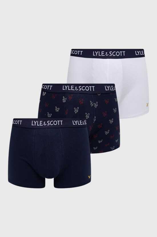 Lyle & Scott Boxerky Lyle & Scott (3-pack) tmavomodrá barva