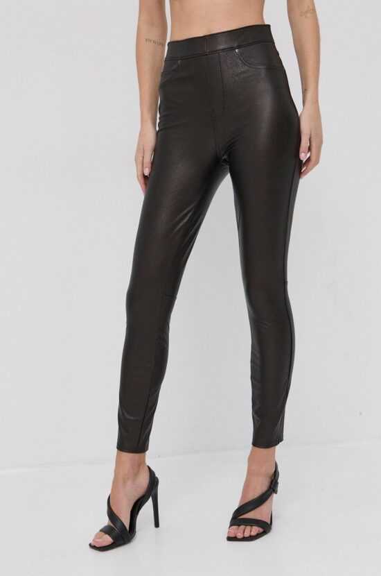 Spanx Modelovací legíny Spanx Leather-Like Ankle Skinny dámské