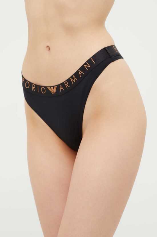 Emporio Armani Underwear Tanga Emporio Armani Underwear 2-pack černá barva