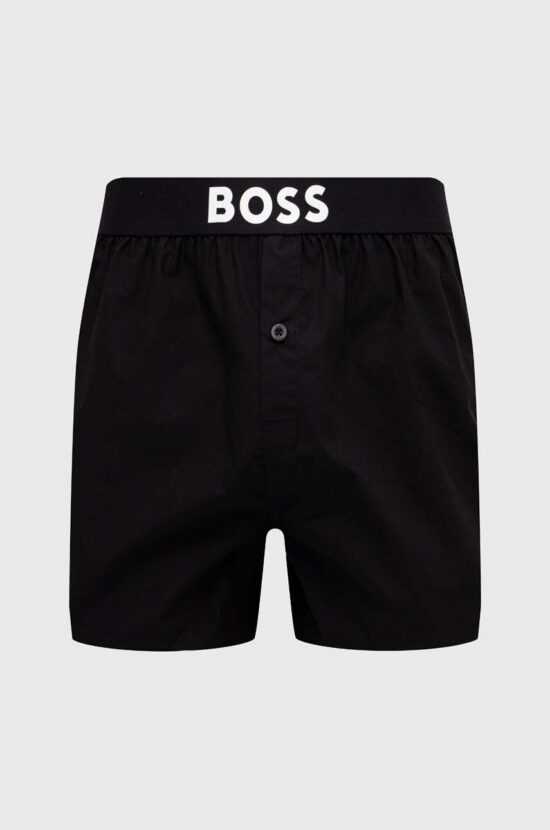 Boss Bavlněné boxerky BOSS černá barva