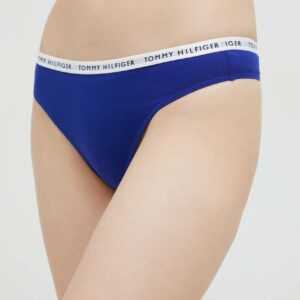 Tommy Hilfiger Tanga Tommy Hilfiger 3-pack fialová barva