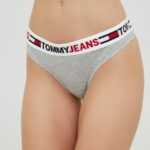 Tommy Hilfiger Tanga Tommy Hilfiger šedá barva