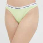 Calvin Klein Underwear Tanga Calvin Klein Underwear zelená barva