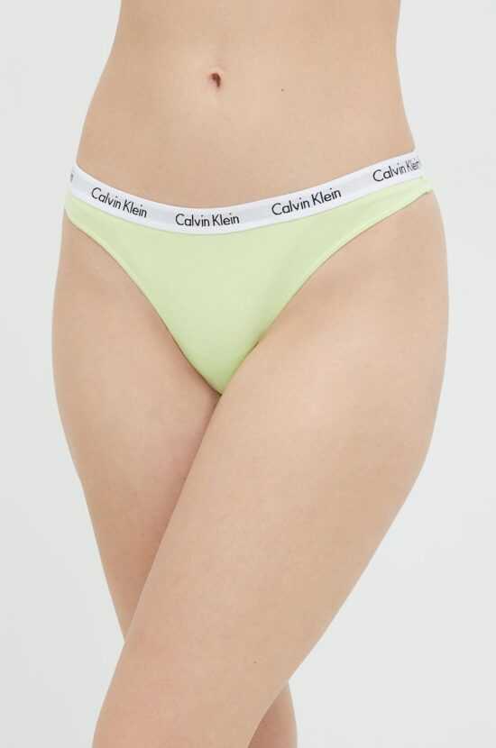 Calvin Klein Underwear Tanga Calvin Klein Underwear zelená barva