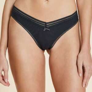 Etam Kalhotky Etam Power - Tanga V-shape - Noir černá barva