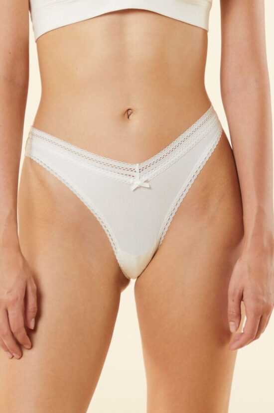 Etam Tanga Etam Power - Tanga V-shape - Blanc bílá barva