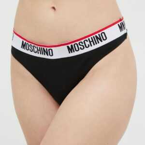 Moschino Underwear Tanga Moschino Underwear 2-pack černá barva