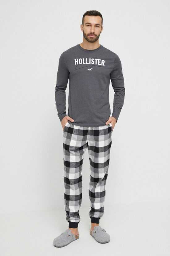 Hollister Co. Pyžamo Hollister Co. šedá barva