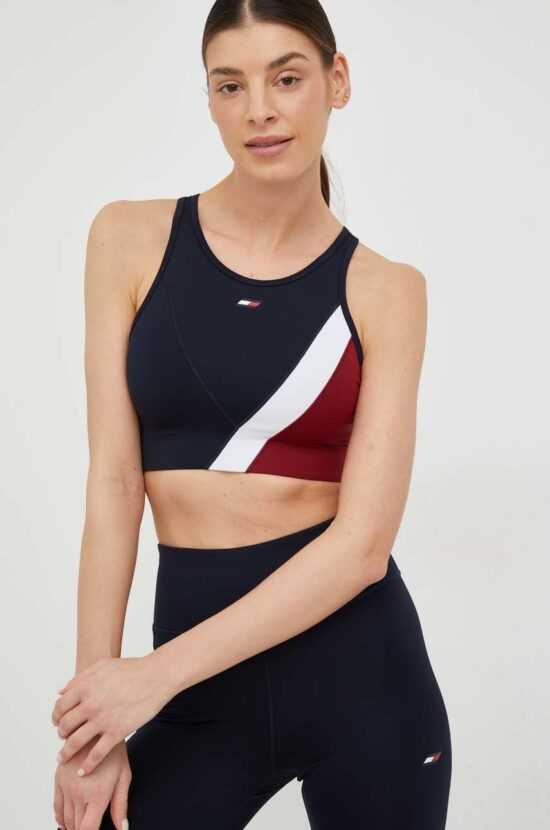 Tommy Hilfiger Sportovní podprsenka Tommy Hilfiger tmavomodrá barva