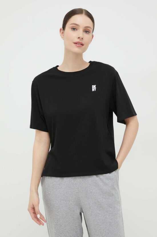 DKNY Pyžamové tričko Dkny černá barva
