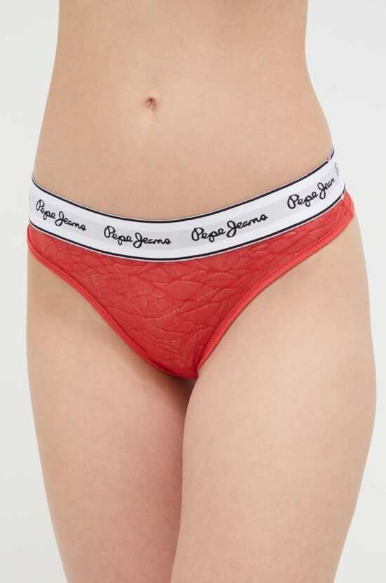 Pepe Jeans Tanga Pepe Jeans červená barva