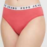 Pepe Jeans Kalhotky brazilky Pepe Jeans Solid Brazilian červená barva