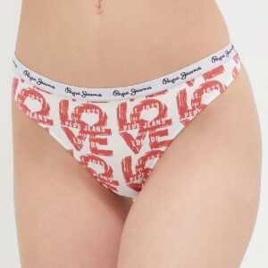 Pepe Jeans Tanga Pepe Jeans 3-pack červená barva