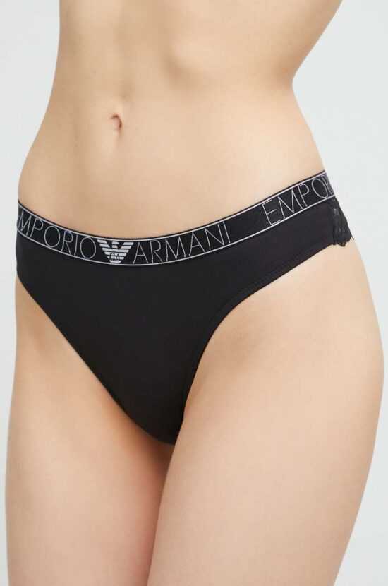 Emporio Armani Underwear Tanga Emporio Armani Underwear 2-pack černá barva