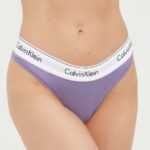 Calvin Klein Underwear Tanga Calvin Klein Underwear fialová barva