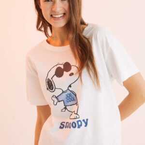 women'secret Bavlněné pyžamo women'secret Snoopy bavlněná