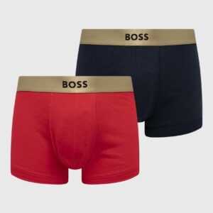 Boss Bavlněné boxerky BOSS 2-pack červená barva