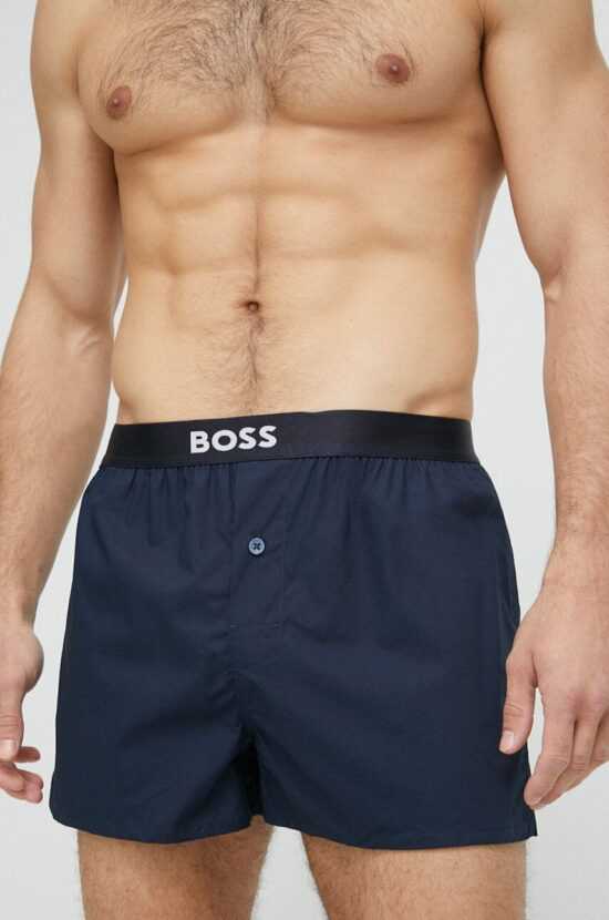 Boss Bavlněné boxerky BOSS 2-pack tmavomodrá barva