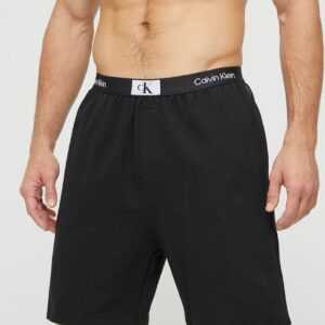 Calvin Klein Underwear Bavlněné pyžamové šortky Calvin Klein Underwear černá barva