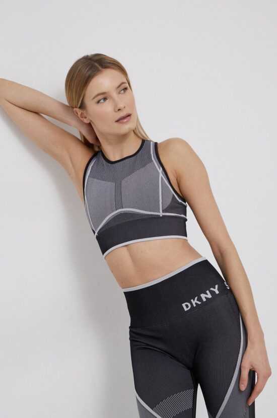 DKNY Sportovní podprsenka Dkny šedá barva