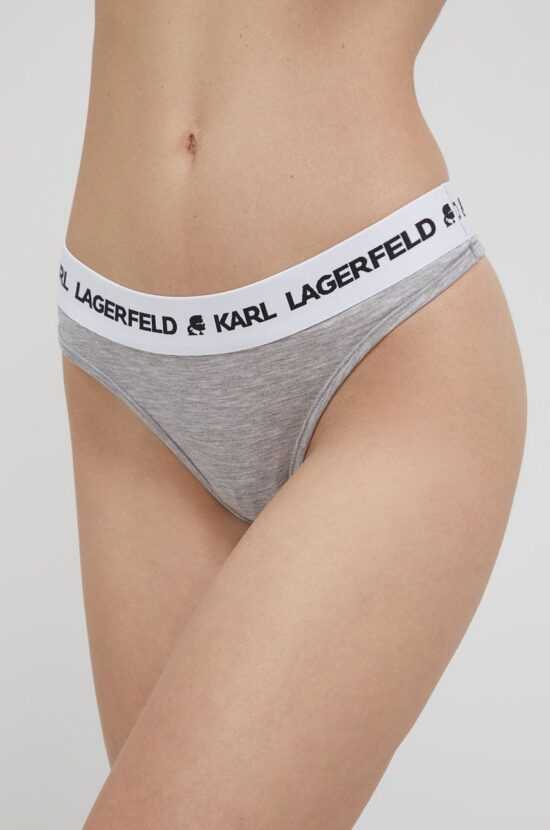 Karl Lagerfeld Tanga Karl Lagerfeld šedá barva