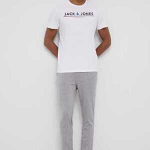 Jack & Jones Bavlněné pyžamové tričko Jack & Jones bílá barva