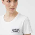 Moschino Underwear Bavlněné pyžamové tričko Moschino Underwear bílá barva